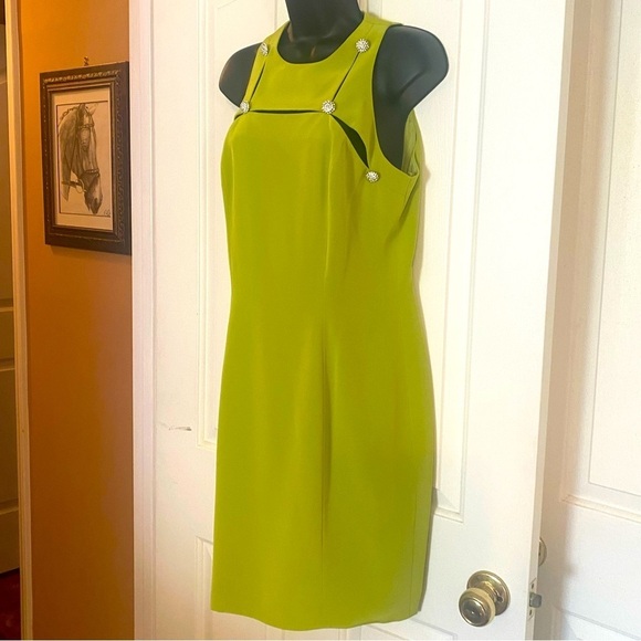 “CACHE” Keyhole Cut-Outs & Rhinestone Dress - Picture 8 of 14